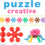 TOMYOU 200 Pieces Building Blocks Kids STEM Toys Educational Discs Sets Interlocking Solid Plastic for Preschool Boys and Girls Aged 3+, Safe Material Creativity