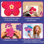 Skillmatics Poke-in Art – Flower Bouquet, Wood Craft Kit, Gift for Kids | Mess-Free, DIY Room Decor, Fine Motor Skills, Pretend Play, Screen-Free Travel Activity, Girls & Boys Ages 4, 5, 6, 7, 8, 9