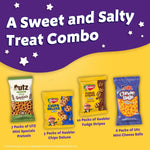 Keebler Sweet & Salty Variety Pack, 30-Count Box, Includes Keebler Chips Deluxe, Fudge Stripes, Utz mini Pretzels and Cheese Balls, 31 oz