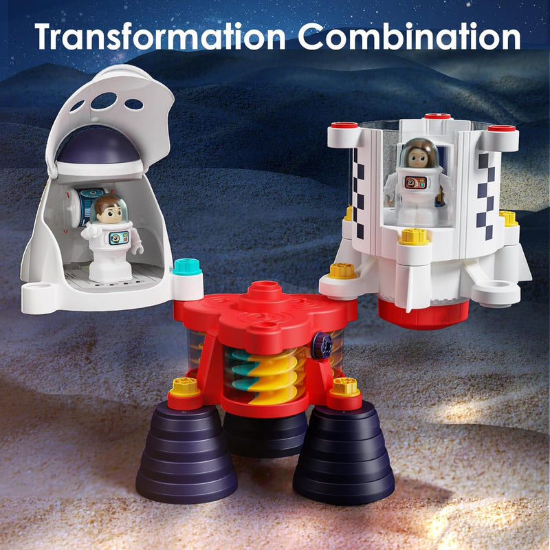 iPlay Rocket Outer Space Toys for Kids STEM Playset with Space Shuttle and Electric Drill