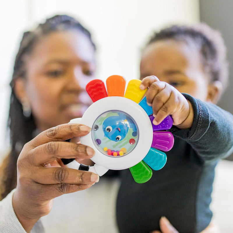 Baby Einstein Opus The Octopus Sensory Rattle & Teether Toy, BPA Free & Chillable, 3 Months+