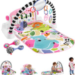 Fisher-Price Baby Musical Toy Set Glow and Grow Kick & Play Piano Gym Blue Playmat with 2 Rattle Maracas for Newborns Ages 0+ Months