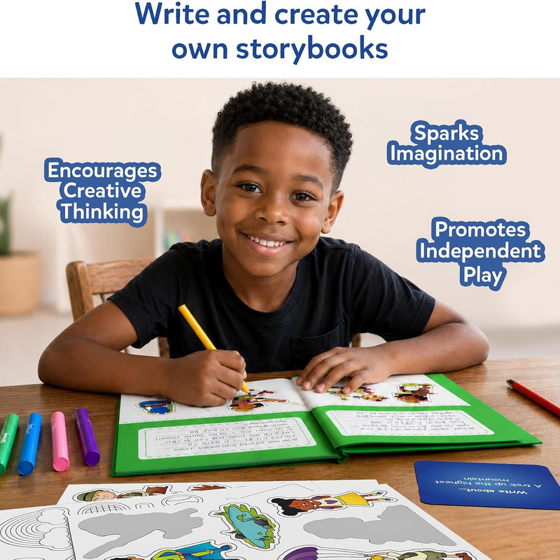 Skillmatics Storybook Art Kit – Adventures, Writing Activity, Gift for Kids | Create Adventure Stories, 300+ Stickers, Scrapbooking & Journal, Storytelling Activity, Screen-Free Craft, Ages 5, 6, 7, 8, 9