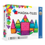 MAGNA-TILES Classic 32-Piece Magnetic Construction Set for 3+ Year Olds - Primary Colors and Geometric Shapes