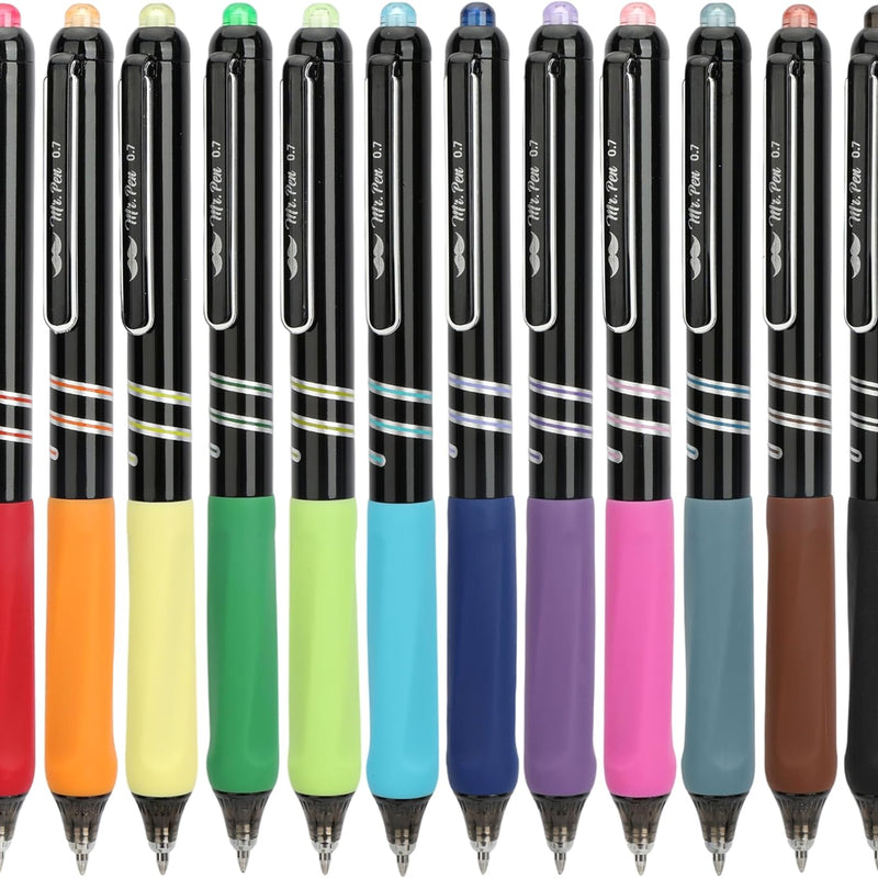 Mr. Pen- Retractable Gel Pens, 8 Pack, 0.7mm Fine Point Colorful Ink | Fast-Dry & Smooth Writing Pens for Note-Taking, Journaling, Office, School & Everyday Use