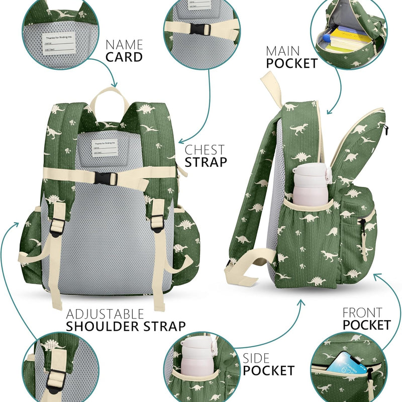 atgark Corduroy Toddler Backpack for Boys Girls Kids Preschool Backpacks