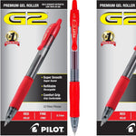 PILOT G2 Premium Refillable & Retractable Rolling Ball Gel Pens, Fine Point, Black Ink, 12 Count (Pack of 1) (31020)