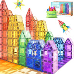 Coodoo Magnetic Tiles Starter Pack for 3+ Year Old Kids, 40PCS, Safe Creativity Toddler Toy with Carrying Bag