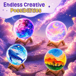 Paint Your Own Moon Lamp Kit, 3D Moon Night Light, Crafts for Kids Age 4-12 | Arts and crafts kit for kids ages 8-12, space art supplies, birthday gifts for boys and girls 4-12, kids painting kit