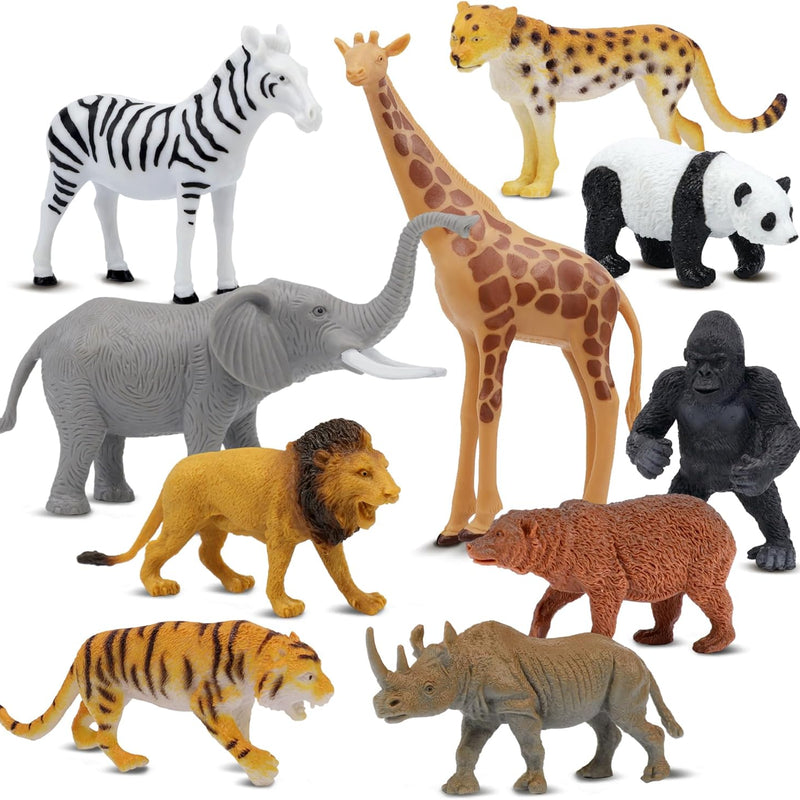 Ocean Sea Life Toy Figures Set for Kids, 12 PCS Realistic Marine Animals with Shark, Dolphin, Sea Turtle, Penguin, Seal, Clownfish, Crab, Ocean Animal Figure Toys for Boys Girls Toddlers