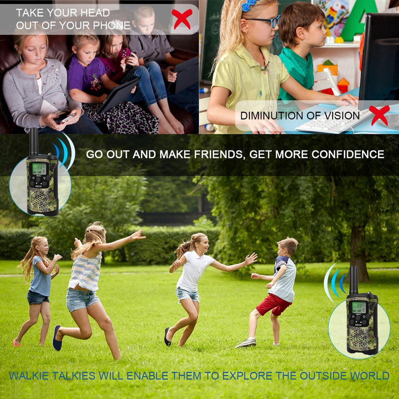 Aikmi Walkie Talkies for Kids - 22 Channels, 3-Mile Range, Durable Design for Ages 5-12