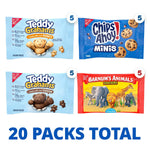 Nabisco Fun Shapes Snacks Variety Pack, 3 Flavors, 20 Snack Packs | BARNUM'S Animal Crackers, TEDDY GRAHAMS, CHIPS AHOY! Minis Cookies, Individually Wrapped