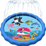 SplashEZ 3-in-1 Splash Pad, Sprinkler & Baby Pool - Toddler Outdoor Water Toys for Learning & Fun
