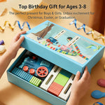 prephy domino train toys kids games - automatic stacking creative game for 3-6 year old boys and girls.