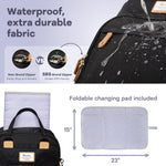 RUVALINO Baby Diaper Bag Backpack with Changing Pad, Baby Shower Gifts | Baby Essentials, Waterproof Travel Baby Bags for Mom Dad Girl Boy, Insulated Bottle Holders, Pacifier Case, Large Capacity