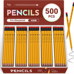 Taja 50 Pack Wood-Cased #2 HB Pencils, Bulk Pre-Sharpened Pencils with Top Erasers, Perfect for School & Classroom Writing and Drawing - Macaron