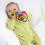 Manhattan Toy Winkel Rattle & Sensory Teether: Classic Baby Toy for Clutching and Auditory Stimulation