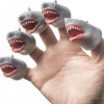 AQKILO 5-Piece Shark Finger Puppet Set, Premium PVC Ocean Animal Theater Props, Eco-Friendly Novelty Toys for Kids and Adults, Ideal Gifts and Party Favors.