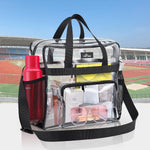 MAY TREE Clear Bag for Stadium Events, 12x5.5x12 Clear Tote Bag for Work | Non-detachable Reinforced Straps, Clear Tote Bag for Work, Sporting Events & Gym, Stadium Approved Transparent Bag