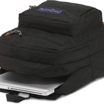 JanSport Cool Backpack, with 15-inch Laptop Sleeve - Large Computer Bag Rucksack with 2 Compartments, Ergonomic Straps, Black