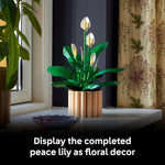 LEGO Peace Lily Flower Building Set for Adults - Artificial Flowers Crafting Kit