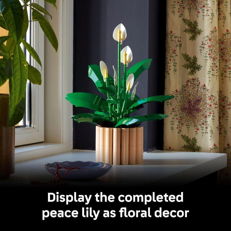 LEGO Peace Lily Flower Building Set for Adults - Artificial Flowers Crafting Kit