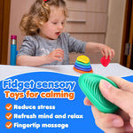 Fidget Toys Sensory Stone for Kids: 6 Pack Textured Soft Worry Stone for Autism Kids Calming - Fidget Stress Toys for Students Stress Relief - Small Prizes Fidget Toys