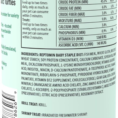 Tetra ReptoMin 3-in-1 Select-A-Food, 1.94 oz | Baby Sticks, Shrimp & Krill Treats For Aquatic Turtles With No Artificial Flavors