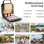 Lovoeo Lunch box Lunch bag for men women Insulated Lunchbox Lunch bags for Work Picnic Travel (Black)