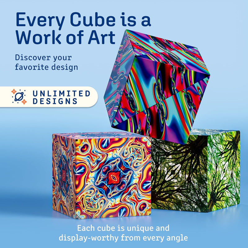 Award-Winning Shashibo Shape Shifting Box with Ultra Strong Magnets for Kids, Teens, and Adults, Perfect Sensory Gift