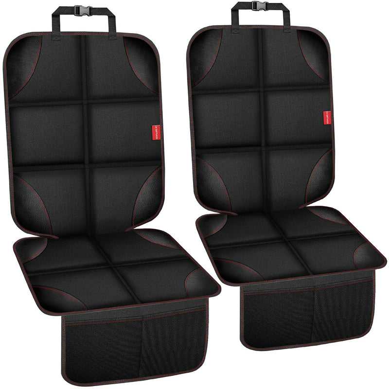 Car Seat Protector, Carseat Seat Protectors with Thick Padding No Imprints | Non-Slip Backing, Waterproof, Universal Fit, Heat Resistant, 600D Fabric Car Seat Covers with Storage Pockets for Baby
