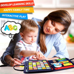Montessori Busy Board & Busy Book for Toddlers – Sensory & Learning Toy that Keeps Kids Busy, Travel Toy for Airplane & Car, Screen for Boys & Girls (Blue/P4)