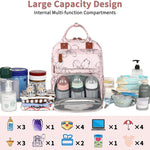 Diaper Bag Backpack, Baby Girl Diaper Bag for Mom, Large Pink Floral Diaper Bag Backpack for Girls, Waterproof Mom Backpack for Work Travel Holiday with Insulated Pockets and Stroller Straps