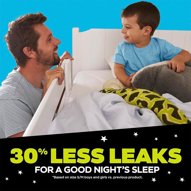 Ninjamas Boys Bedwetting Nighttime Underwear, Size L Pull Ups for Boys (64-95+ lbs), 68 Count, Training Pants, Overnight Underwear Kids, Ultra Absorbent, Hypoallergenic