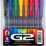 Pilot G2 Premium Gel Roller Pens, Rainbow Gel Pens, G2 Rainbow Colors Pack, 15 Pack Pouch, Fine Point 0.7 mm, Assorted