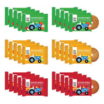 Once Upon a Farm Organic Tractor Wheels Bars Variety Pack, 30 Ct, Non-GMO | Once Upon a Farm Organic Tractor Wheels Bars Variety Pack, Apple, Strawberry, Banana, No Added Sugar, Non-GMO, 30 Bars