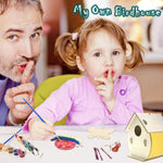 Home Composer 4 Pack DIY Bird House Wind Chime Kits for Children to Build and Paint, Wooden Arts and Crafts for Kids Girls Boys Toddlers Ages 8-12 4-6 6-8