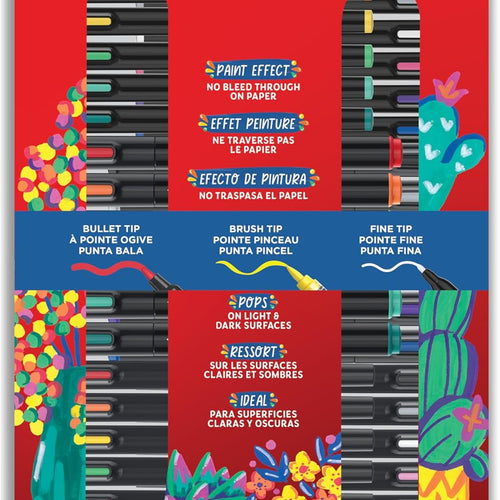 Sharpie Creative Markers Variety Pack, Water-Based Acrylic Paint Markers, Assorted Tips and Colors, 36 Count - Works on Paper, Metal, Wood, Ceramic, Glass, Rock, Canvas