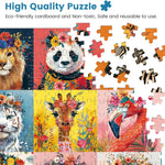 500 Piece Puzzles for Adults,Beautiful Wild Animals Jigsaw Puzzle for Adults Seniors,Recycled Cardboard Dogs Puzzle 500 Piece,Family Activity Great Gift for Family Friends 20.5 * 15 inch