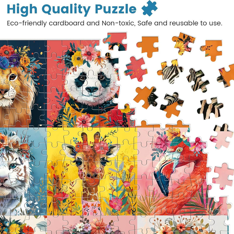 500 Piece Puzzles for Adults,Beautiful Wild Animals Jigsaw Puzzle for Adults Seniors,Recycled Cardboard Dogs Puzzle 500 Piece,Family Activity Great Gift for Family Friends 20.5 * 15 inch
