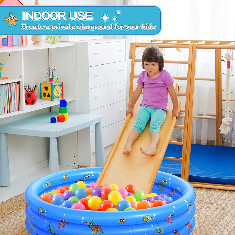 Inflatable Baby Swimming Pool - Portable Kiddie Paddling Pool for Toddlers, Indoor & Outdoor Use