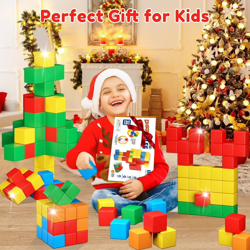 32PCS Magnetic Building Blocks for Toddlers Age 3-5, STEM Educational Sensory Toys for Kids Ages 3-8