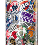Hydrapeak NBA Officially Licensed All-Team Sticker Print Logo 20oz Kids Water Bottle, Straw Lid & Handle, Insulated Sports Bottle for Sports, Camp, School & Everyday Adventures
