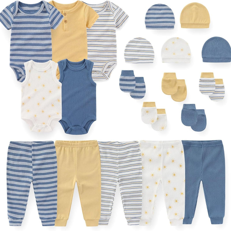 JELYLOVE 20 Pack Baby Boy Girl Bodysuits Sets New born Clothes Essentials | classic & stylish,newborn essentials set,easy to mix & match,everyday wear,easy diaper changes,perfect for new parents