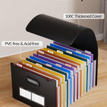Sooez Upgraded Accordion File Organizer, Expanding File Folder with Deeper 12 Pockets - Never Cover Up Index Tabs, Monthly Bill Paper Receipt Document Organizer, Letter A4 Size for Home Office School