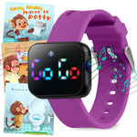 Potty Training Watch for Kids V2 – A Water Resistant Toilet Reminder Device for Boys & Girls to Train Your Toddler with Fun/Musical & Vibration Interval Reminder with Potty Training eBook (Pink)