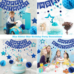 Vibrant Birthday Decorations: Happy Birthday Banner, Honeycomb Balls, Hanging Swirls, Garland for Men, Women, Boys, Girls