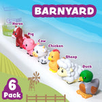Tub Works Barnyard Mold-Free Bath Toys: Sealed, Soft & Squeezable Farm Animal Toys for Toddler Bath Time