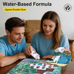 YAKAMOZ Clear Jigsaw Puzzle Glue with Precision Applicator – Non-Toxic, Quick Dry & Water-Soluble for Puzzles up to 5000 Pieces (200ML)