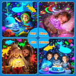 Staryou Sensory Lights Baby Sound Machine Night Light Projector for Kids with Autism, 15 White Noise 3D Films, 31 Colors